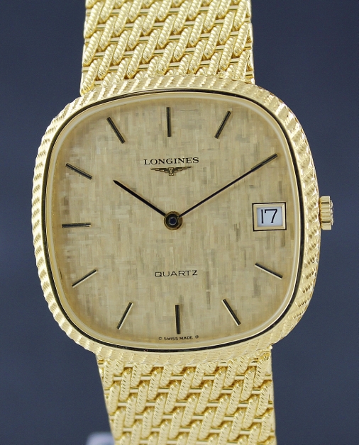 (image for) LIKE NEW LONGINES QUARTZ 18K YELLOW GOLD WATCH
